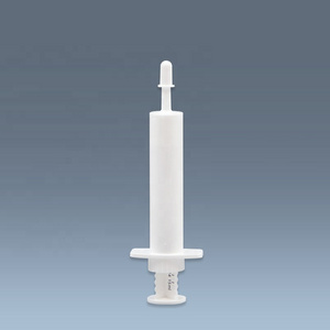 animal pets nutrition oral use syringe 15ml long cannula dial a dose tube syringe for packaging race horse and equine paste