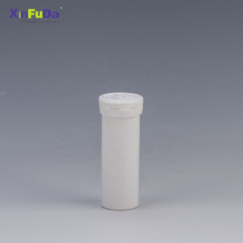 plastic effervescent tablet packaging desiccant tube with sealing caps from effervescent tablet tube manufacturers