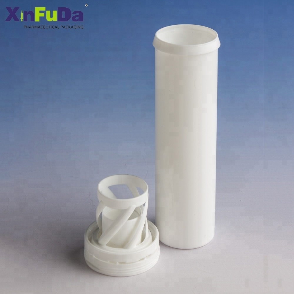 plastic effervescent tablet packaging desiccant tube with sealing caps from effervescent tablet tube manufacturers