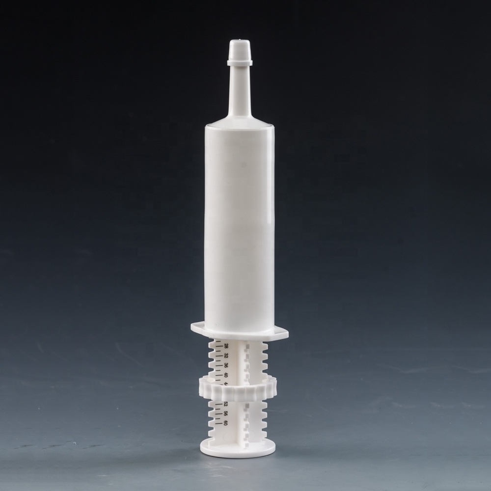 plastic 60cc irrigation syringe PE customized printing catheter tip 60ml oral paste feeding tube syringe for veterinary