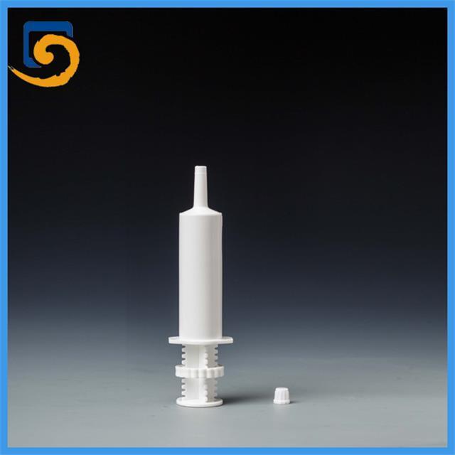 multi functional custom color white empty 60ml 60CC wide tip dial a dose horse syringes for packaging equine paste