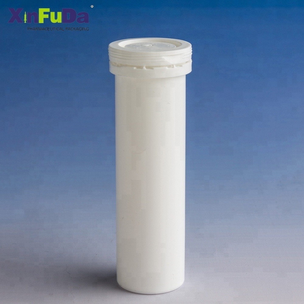 plastic effervescent tablet packaging desiccant tube with sealing caps from effervescent tablet tube manufacturers