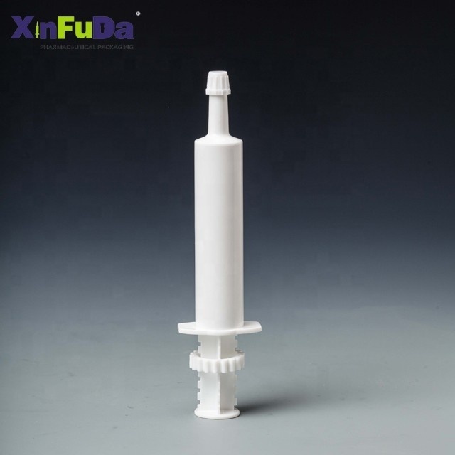 hot sale plastic veterinary supplement paste packaging 30ml animal health disposable medical dosing syringes for horse or pets