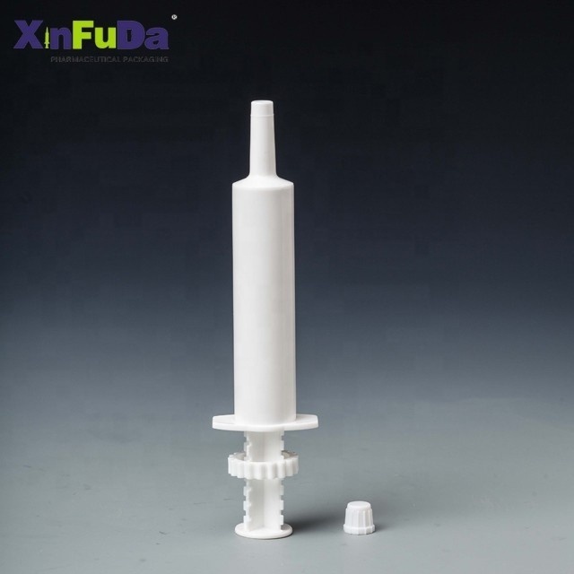 hot sale plastic veterinary supplement paste packaging 30ml animal health disposable medical dosing syringes for horse or pets