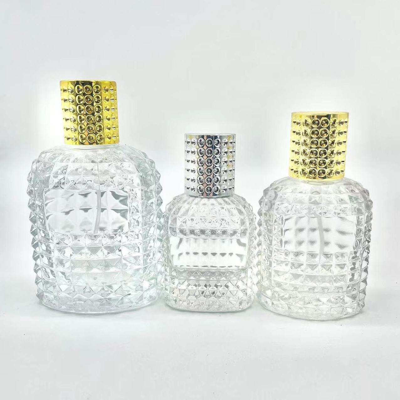 30ml 50ml100ml Pineapple shaped glass perfume spray bottle 3.3oz Unusual men's perfume bottle