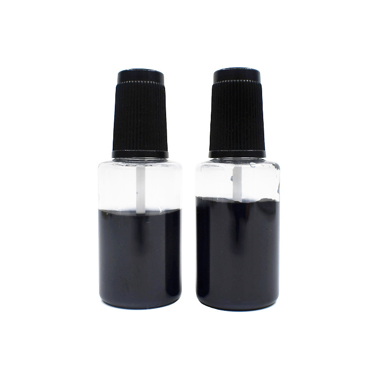 Manufacture 20ML PET transparent plastic touch up brush bottle car paint bottle nail polish glue bottle with brush cap