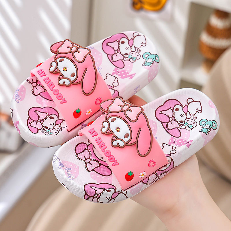 Fashion flip flop slides slipper women slipper lady summer beach indoor outdoor bath sport eva kid slipper cartoon kuromi slide