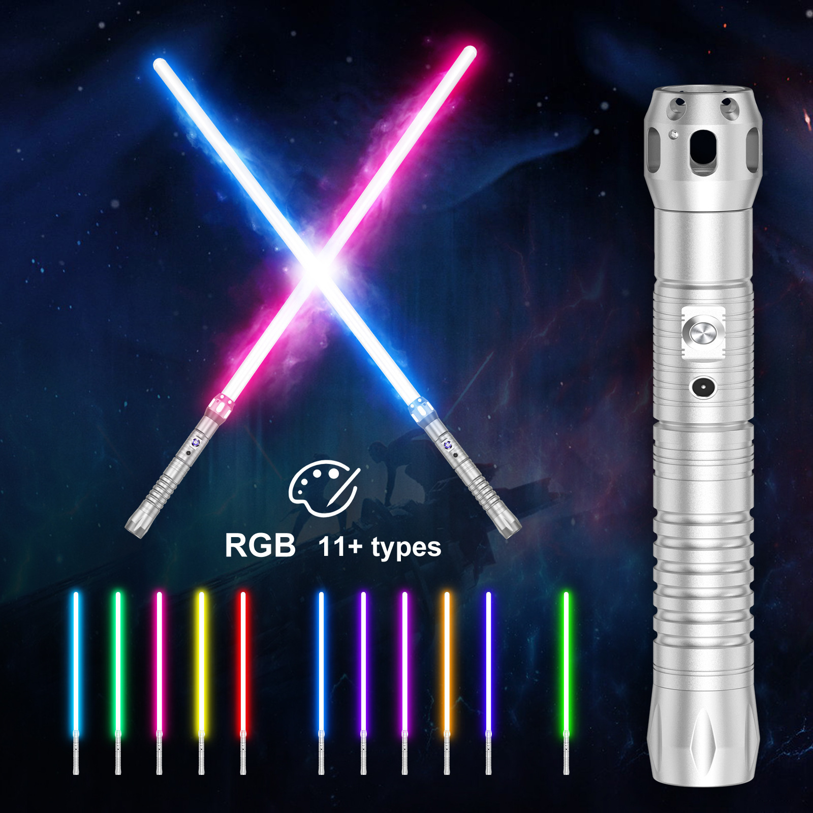 Custom lightsaber wholesale heavy lightsaber RGB NEO lightsaber with smooth swing LED sword light up luminous toy