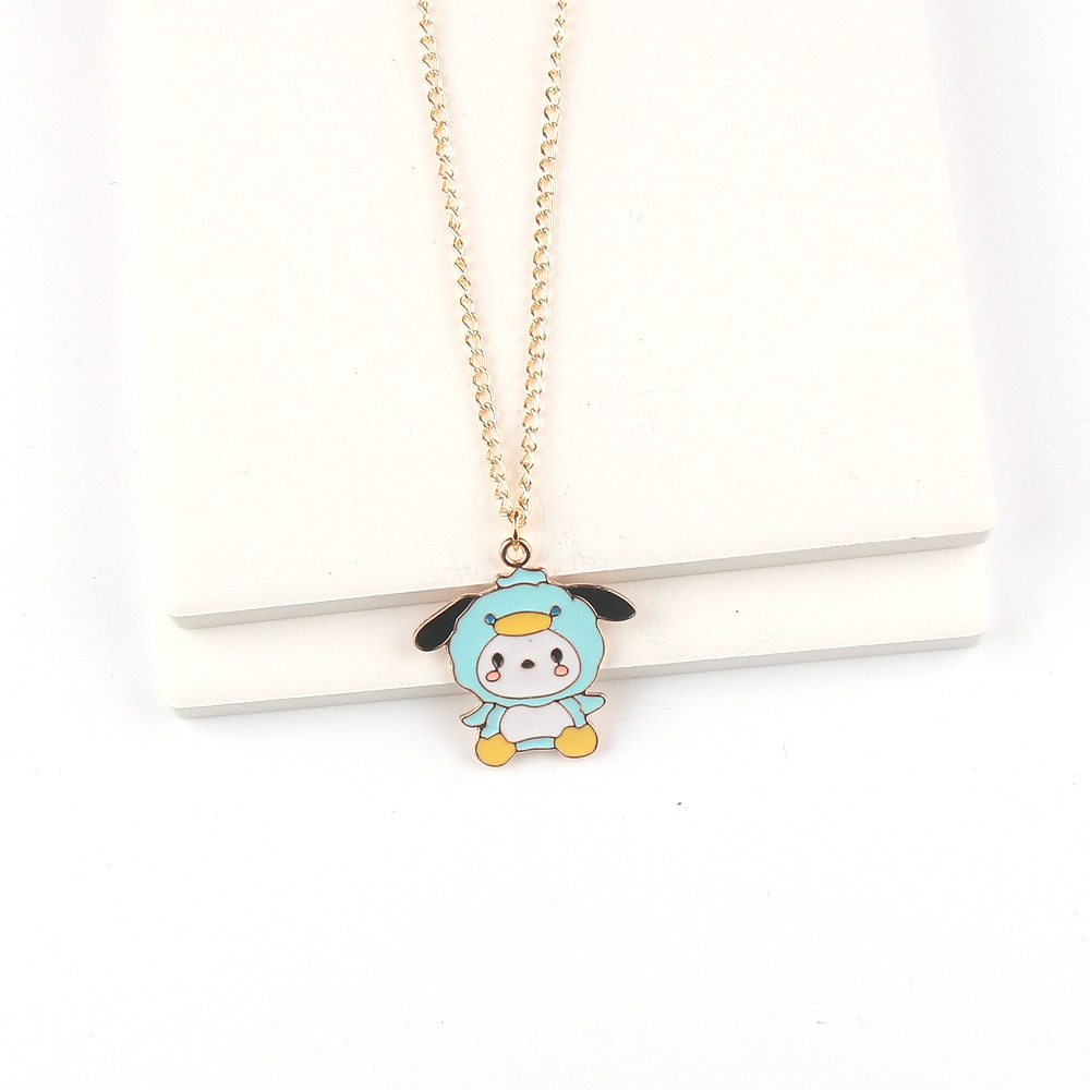 Botu Kawaii anime Kuromi mymelody Cinnamoroll kitty anime Girl Friend Necklace Student Gift Collar Chain Couple Pendant Jewelry