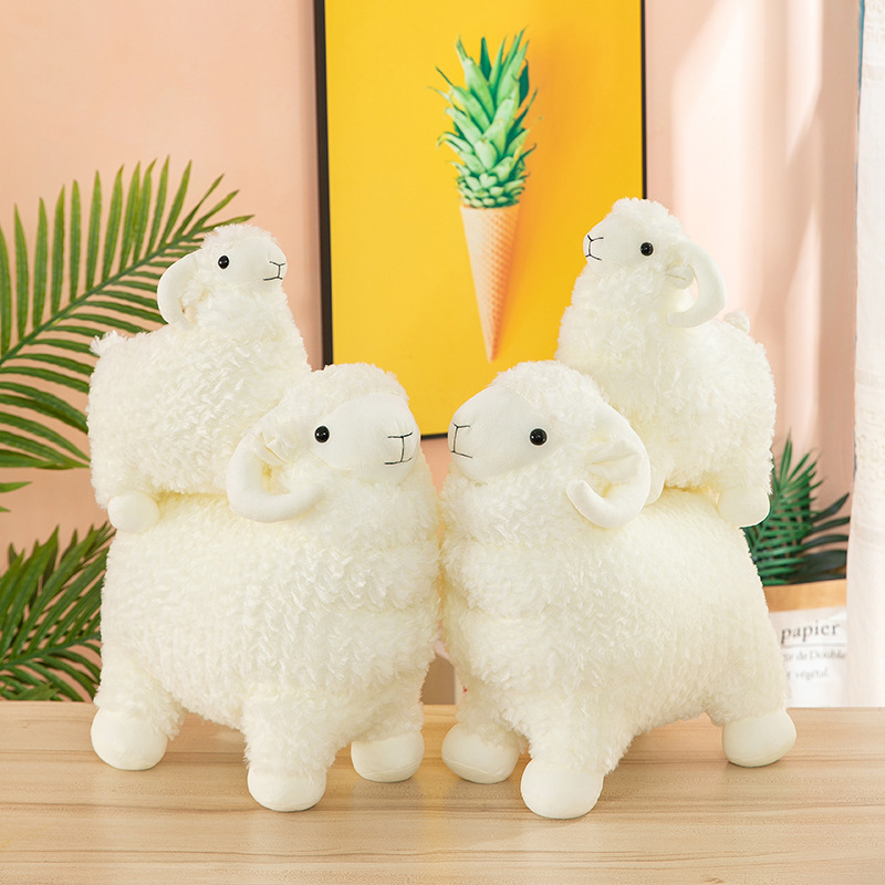 Wholesale  sheep plush toys sheep dolls pillows simulation goat stuffed animal toy plushies peluche grassland animalKorean dolls