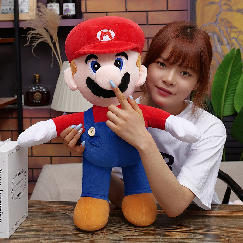 Botu custom hot anime mario super doll plush soft cartoon game figure super brother birthday gifts pillow stuffed M&L plush toys