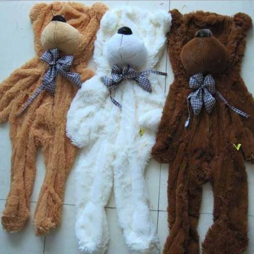 Custom wholesale selling Different Size Plush Toy Animal Unstuffed Giant Teddy Bear Skin without filling with CE test