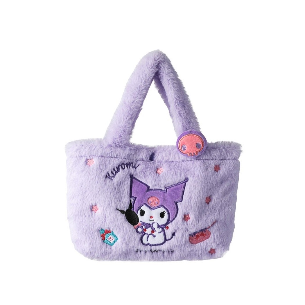 Botu Sanrioed Plush Tote Bag Hello Kitten My Melody Kuromi Kawaii Doll Plush Bags Plush Shoulder Bags Girls