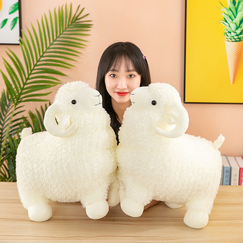 Wholesale  sheep plush toys sheep dolls pillows simulation goat stuffed animal toy plushies peluche grassland animalKorean dolls