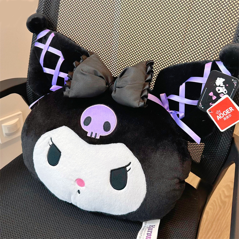 BuTo 35*26cm Big Size Kuromi Stuffed Plush Doll Toys Gifts For Kids Girls Soft Cartoon Lolita Styles Kuromi Plush Throw Pillow