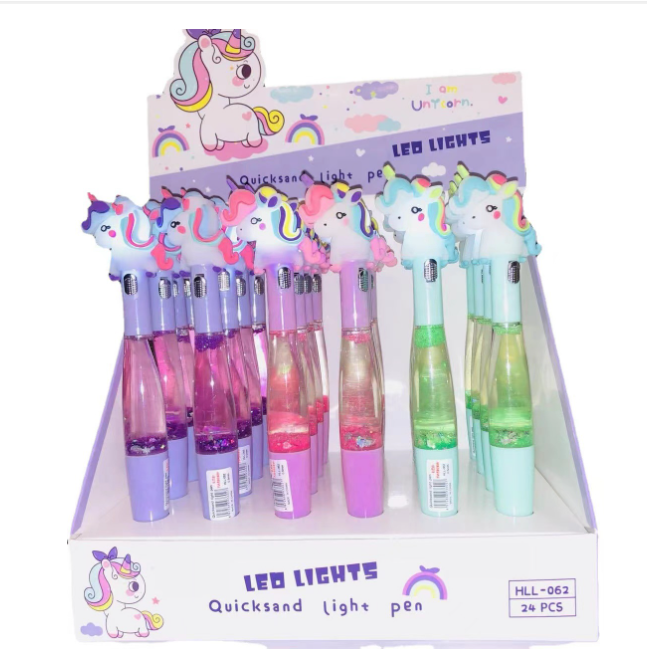 Botu Sanrioed Hello Kitten My Melody Kuromi Quicksand Pen Sequins with Cartoon Light Silicone Pen Head Gel Pen Water  Student