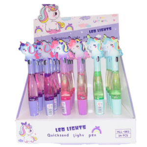 Botu Sanrioed Hello Kitten My Melody Kuromi Quicksand Pen Sequins with Cartoon Light Silicone Pen Head Gel Pen Water  Student