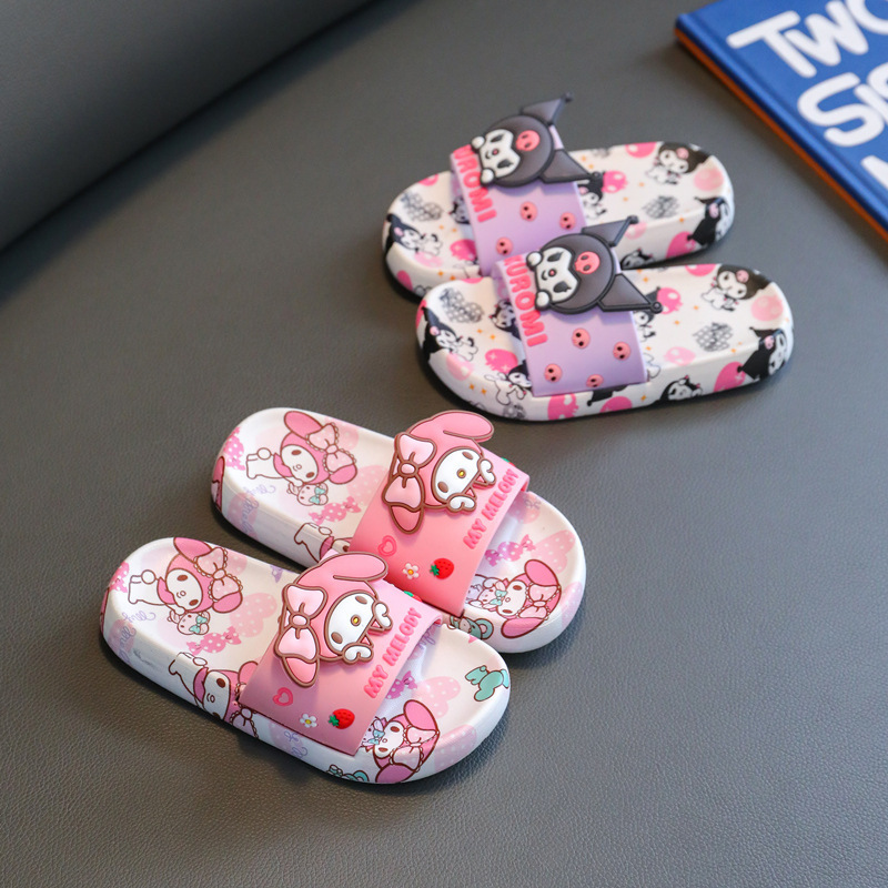 Fashion flip flop slides slipper women slipper lady summer beach indoor outdoor bath sport eva kid slipper cartoon kuromi slide