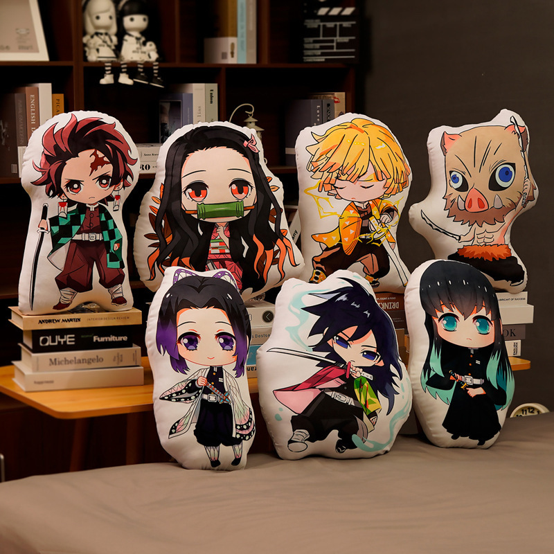 Custom Design Anime Surrounding Demon Slayer Soft Pillow Cartoon Character Fans Gift Cute Hugging Stuffed Animals Doll Plush Toy