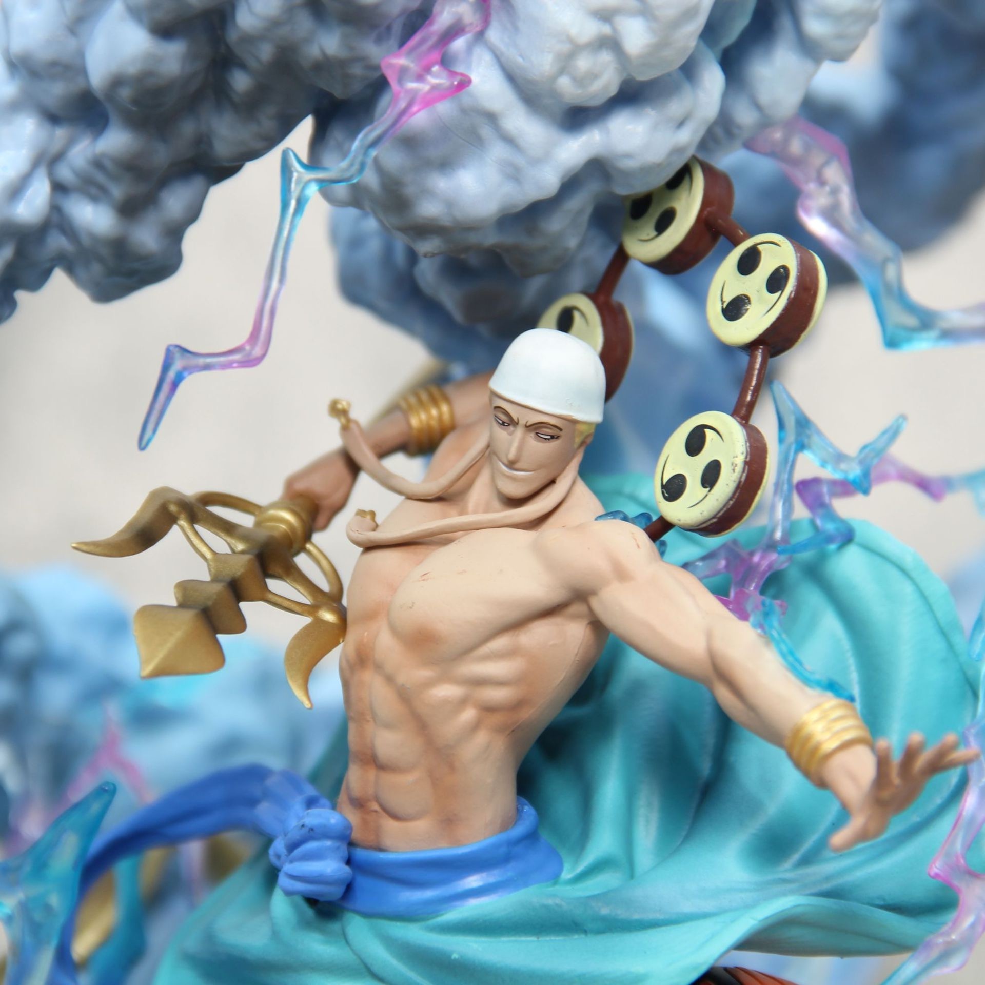 Botu High Quality 37cm One Pieced Enel Anime Figure LS Collectible Figures Resin Model Thunder God Action Figurine Toys