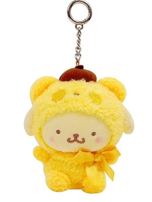 Botu  Sanrioed 12cm Kuromi My Melody K Cat Pc Dog Hello Kitten Keychain Anime Plush Figure Pendant Accessories Cute Animals Toys