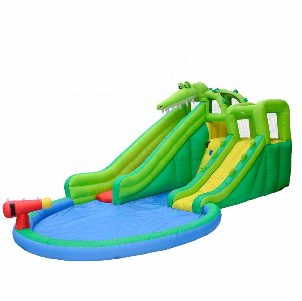 18ft Crocodile Bouncy Castle Inflatable Sidewinder Water Slide for Park