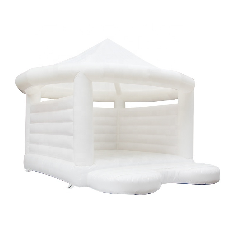 Business Big Inflatable Bouncer Commercial White Jumping Bounce House Adult Wedding Bouncy Castle for Sale