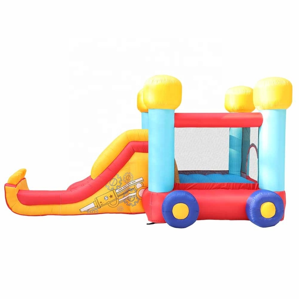 Cheap Construction Fire Truck Bouncy Castle Monster Digger Bounce House Inflatable Bouncer Cars with Slide