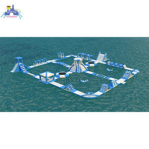 Inflatable large water park floating customized color and size for adventure water games