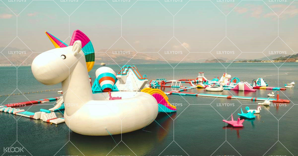 Classical Aqua Park Used Floating inflatable floating water park Water Games Jumping Bouncer gonflable water park