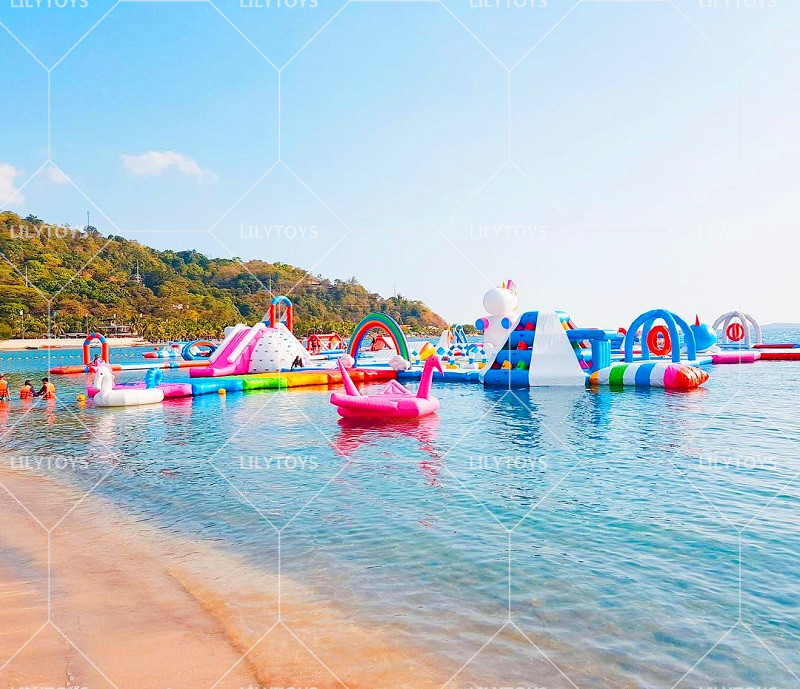 Classical Aqua Park Used Floating inflatable floating water park Water Games Jumping Bouncer gonflable water park