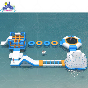 wholesale Inflatable Floating outdoor Water Park Games obstacle course Inflatable Sea Waterpark Supplier