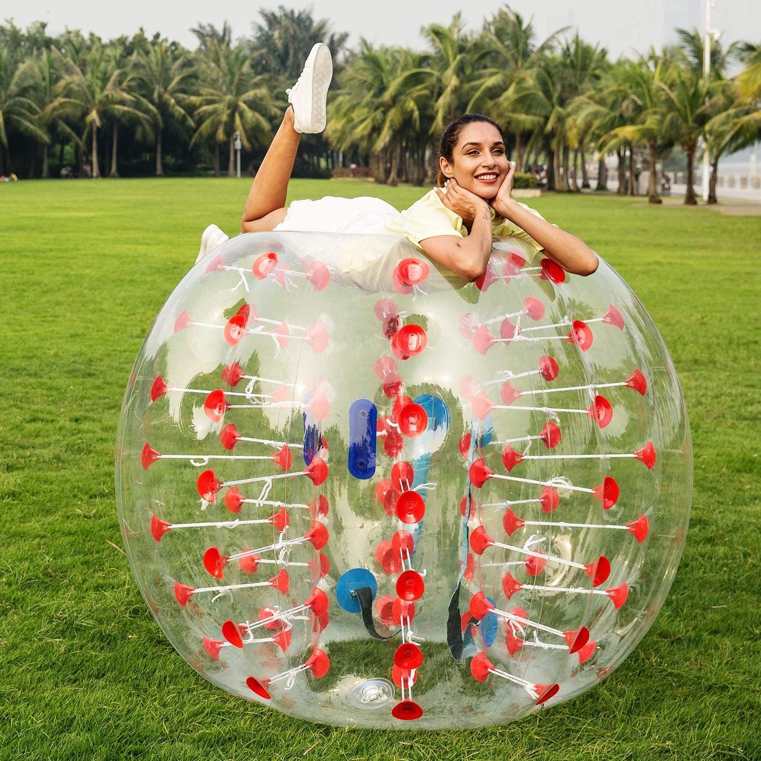 Inflatable Bumper Bubble Soccer Ball Dia 4ft/5 ft(1.2m/1.5m) Giant Human Hamster Ball for Adults and Teens