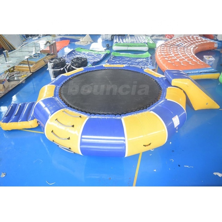 Inflatable Orbit Water Trampoline Combo with Slide 1 Piece Sports Park Kids or Adult 0.9mm Thick(32oz) PVC Tarpaulin Bouncia