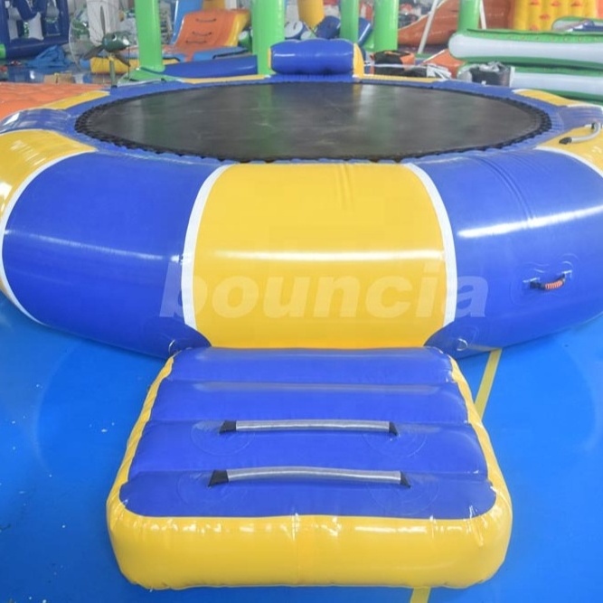 Inflatable Orbit Water Trampoline Combo with Slide 1 Piece Sports Park Kids or Adult 0.9mm Thick(32oz) PVC Tarpaulin Bouncia