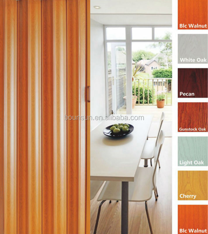 Top Quality  pvc bifold door  PVC accordion door