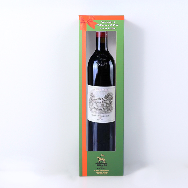 Wholesale Custom Logo wine boxes packaging with clear PVC window rigid recyclable gift wine bottle packaging