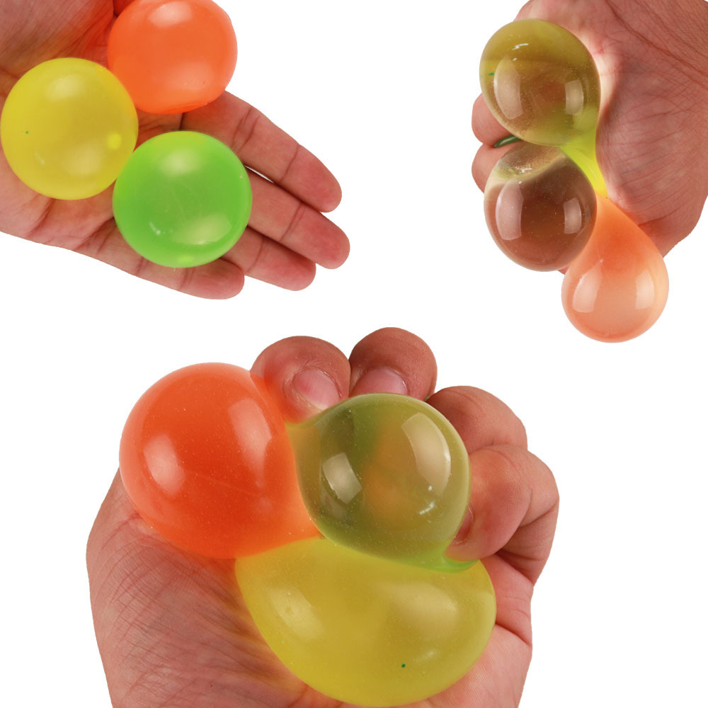 2023 New Promotional Trendy Stretchy Toy Stress Relief Squishy Maltose Filled Frosted Squeeze Ball