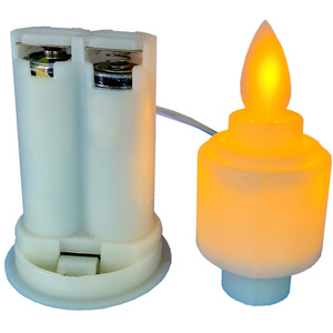 AA Battery Operated Flame Flicking Light Wax LED Christmas Candle Light for Church Home Decor Decoration Not Include Batteries