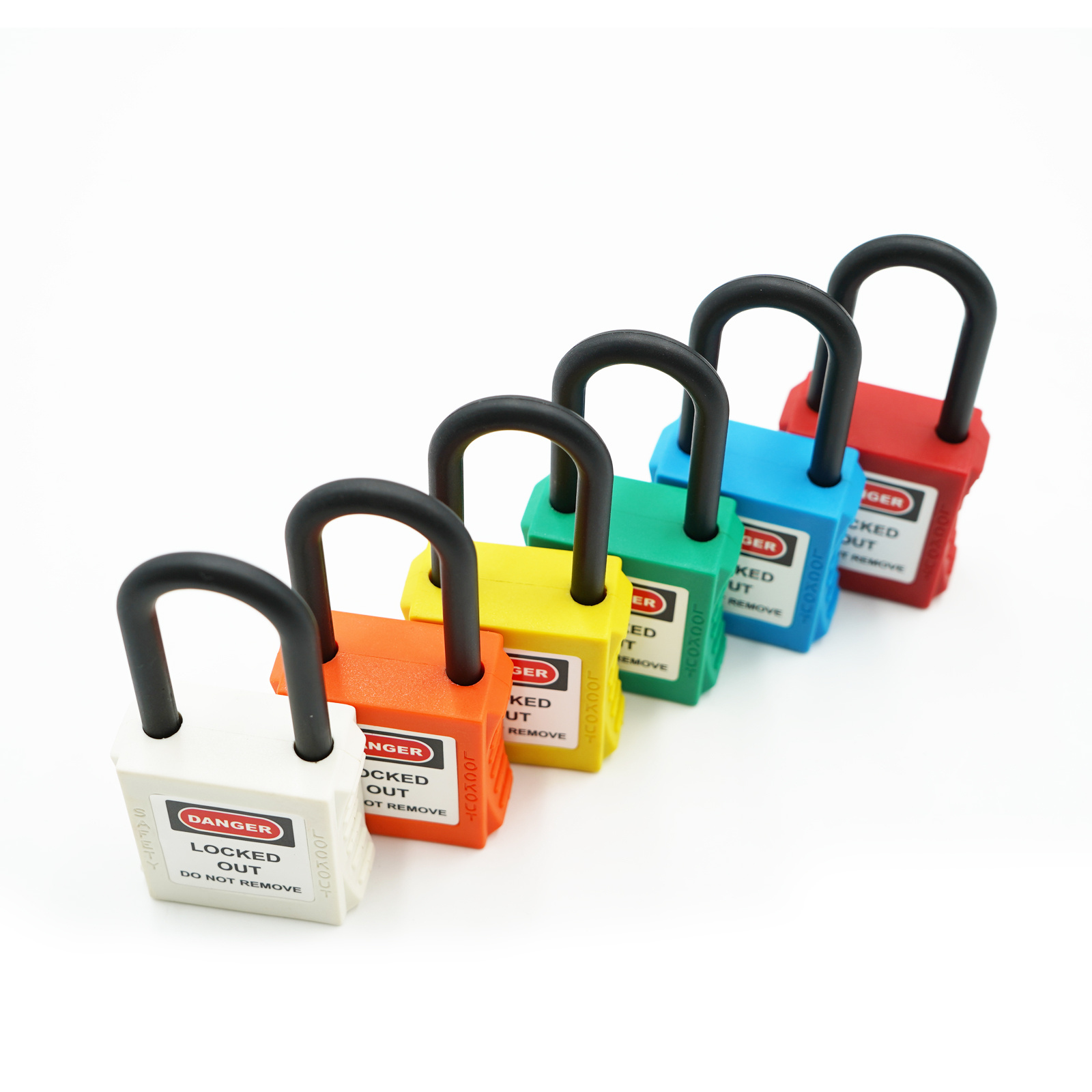 BOVII Nylon LOTO Safety Padlock Keyed Alike Lockout Tagout Padlock For Lockout Insulated Against The Effects Of Electricity