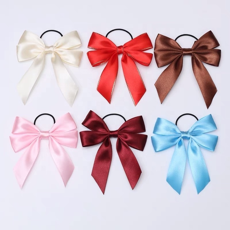 MSD Factory Custom Elastic Loop Ribbon Bows Wholesale Wine Bottle Neck Decorative Bows