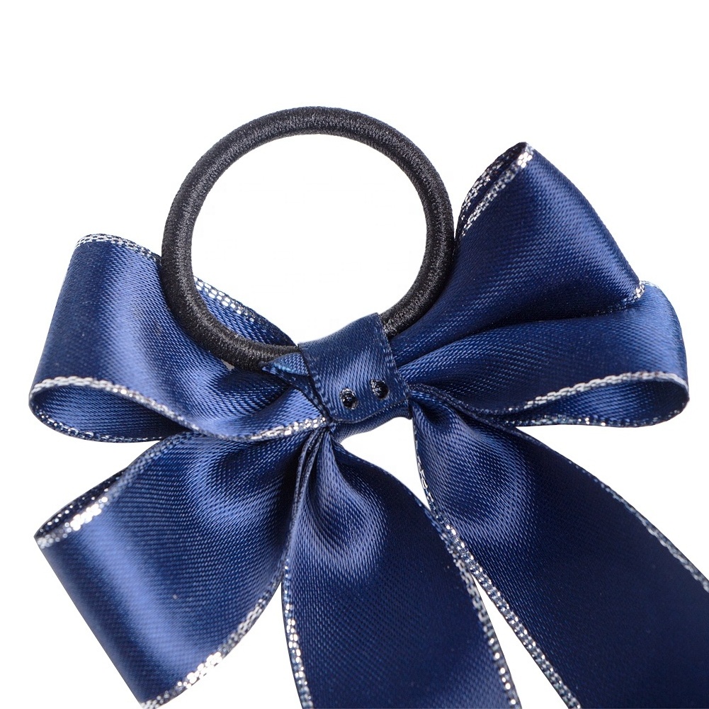 Wholesale elastic ribbon bow decoration pre-tied bottle necks wine bottle bow tie