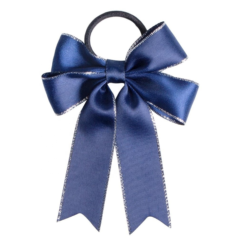 Wholesale elastic ribbon bow decoration pre-tied bottle necks wine bottle bow tie