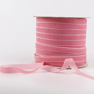 1 inch stretch velvet ribbon 25mm single face pink velvet ribbon