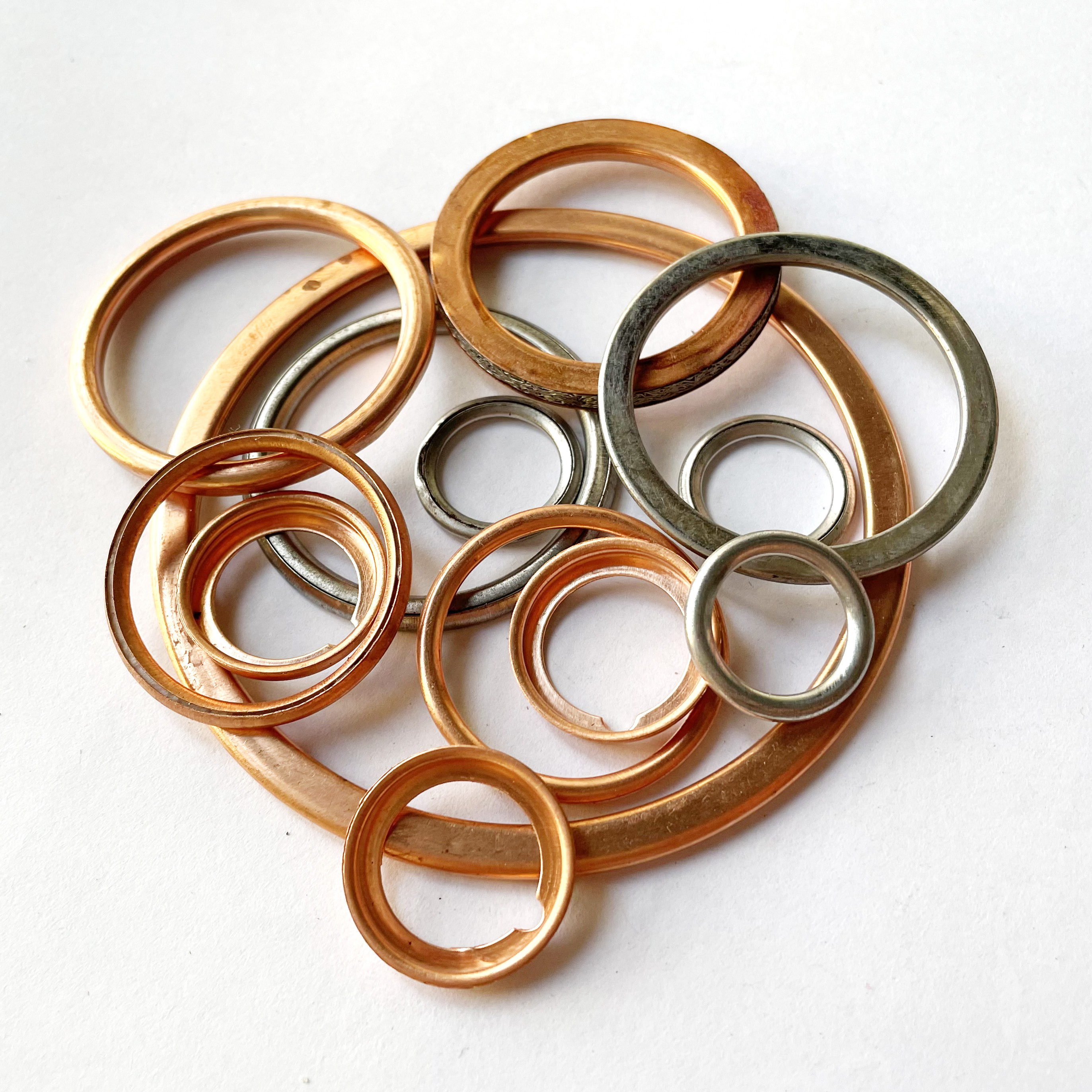 Non-asbestos filled copper gasket, copper filler gasket copper crush washer