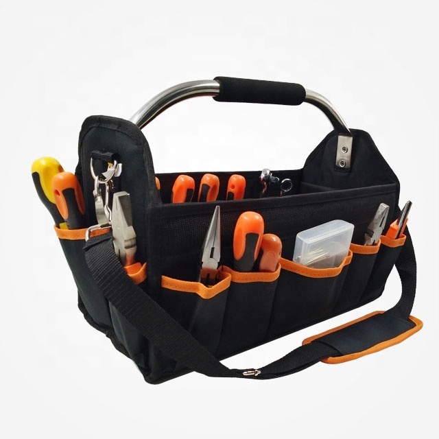 OEM Foldable Portable Tool Bags with Steel Tubular Handle Tool Carry Bag