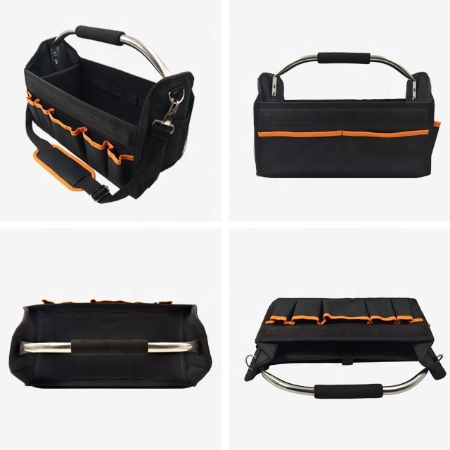 OEM Foldable Portable Tool Bags with Steel Tubular Handle Tool Carry Bag