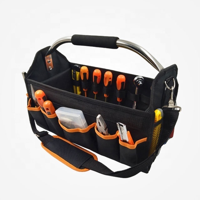 OEM Foldable Portable Tool Bags with Steel Tubular Handle Tool Carry Bag