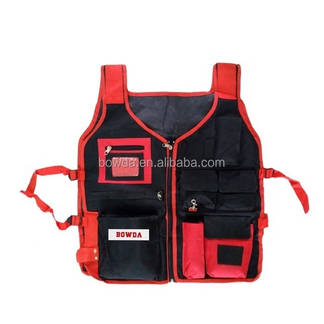 Universal Size Workwear Tool Vest Adjustable Reflective Vest for Construction Electricians Plumber