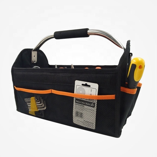 OEM Foldable Portable Tool Bags with Steel Tubular Handle Tool Carry Bag